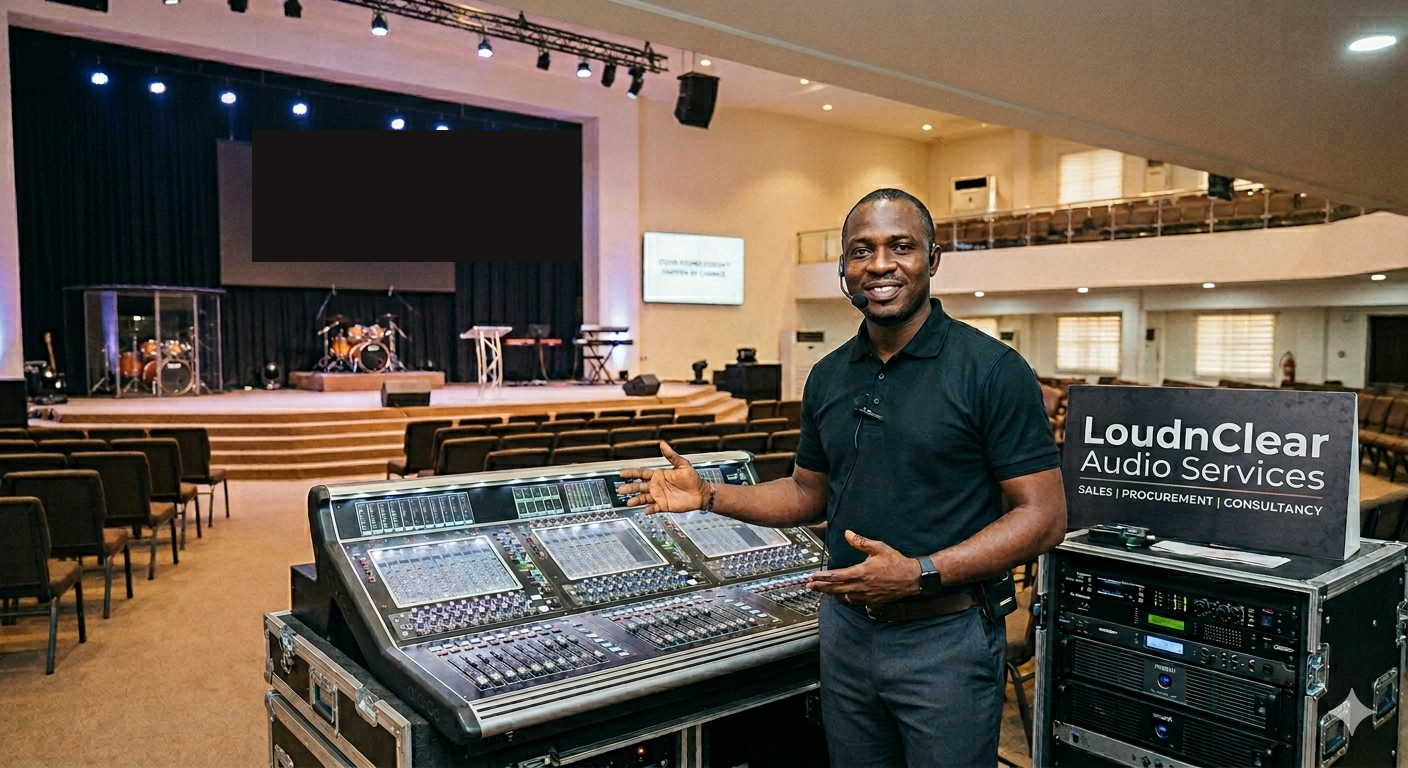 Professional church sound system installation by LoudnClear Audio Services in Nigeria